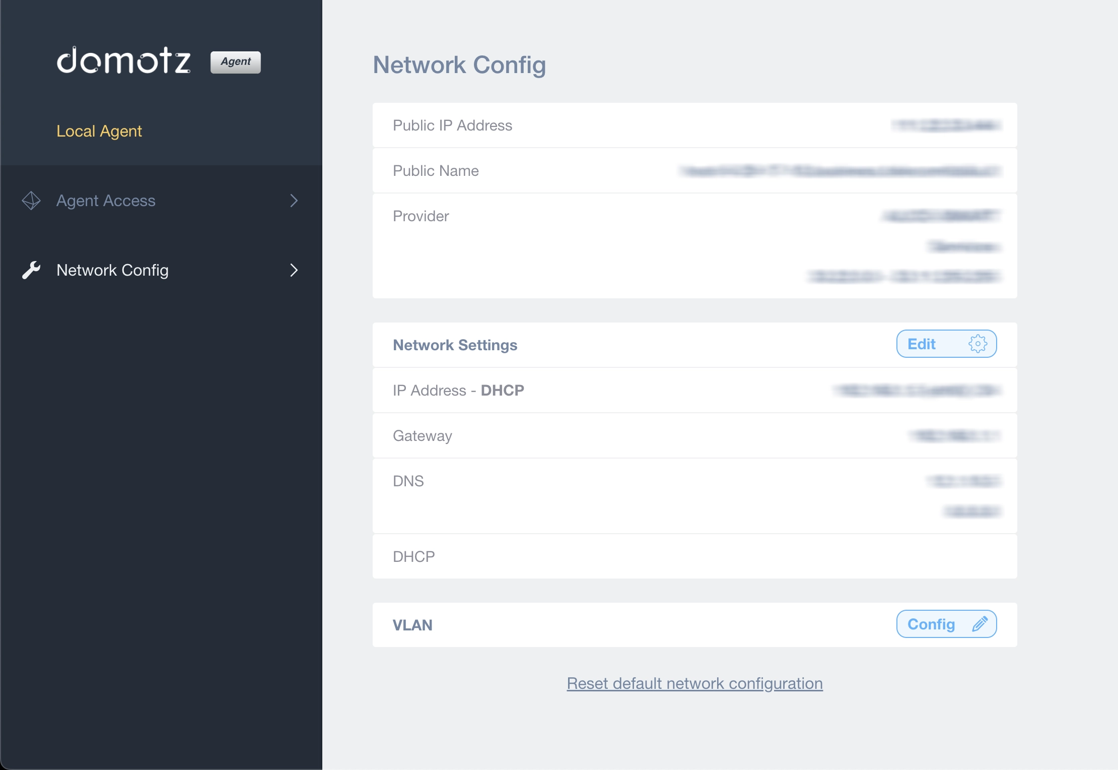 VLAN network configuration