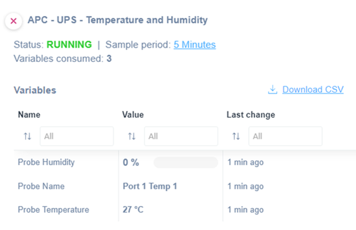 APC UPS Temperature Humidity