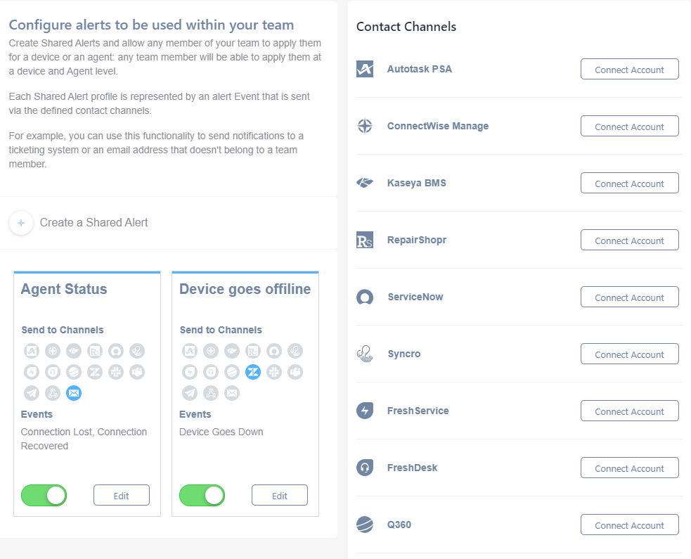 Configure Alerts