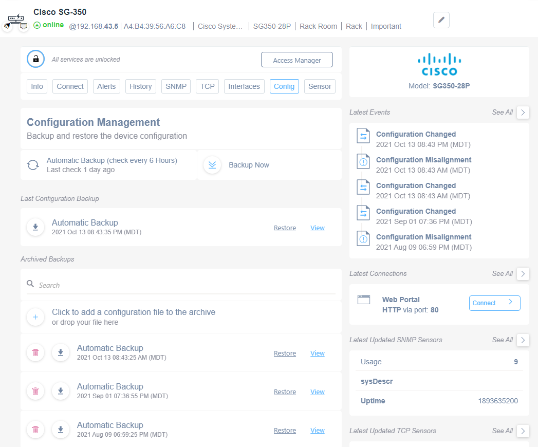Configuration Management Cisco