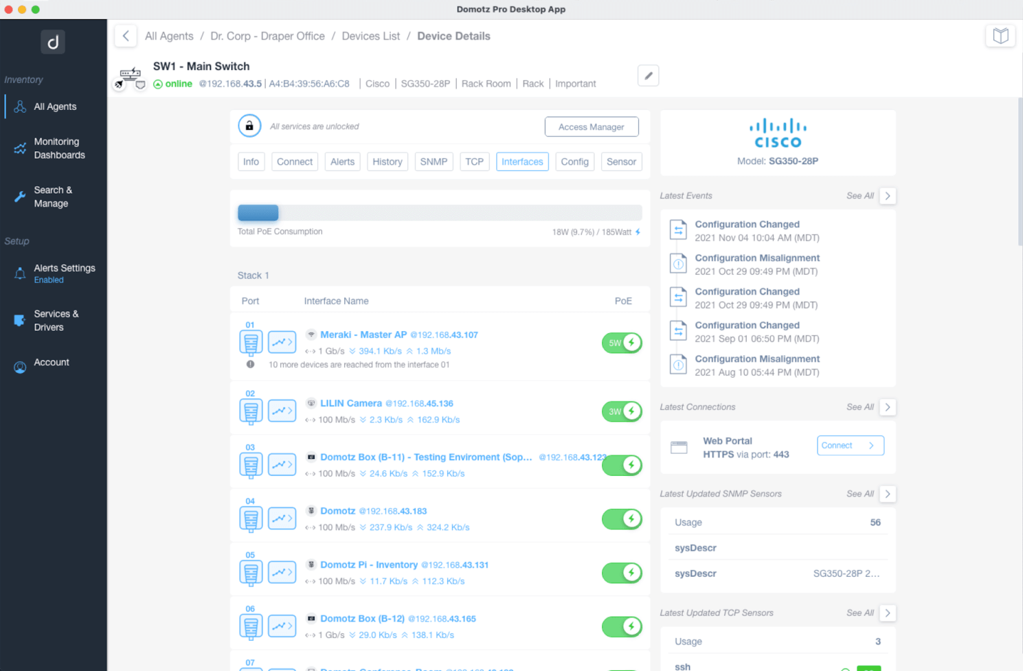 Automated Managed Switch Port Mapping Detect and Display