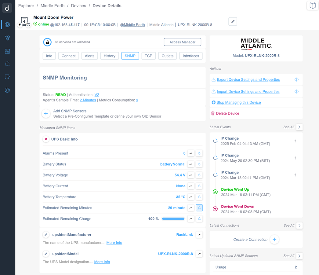 Understand device health with SNMP monitoring