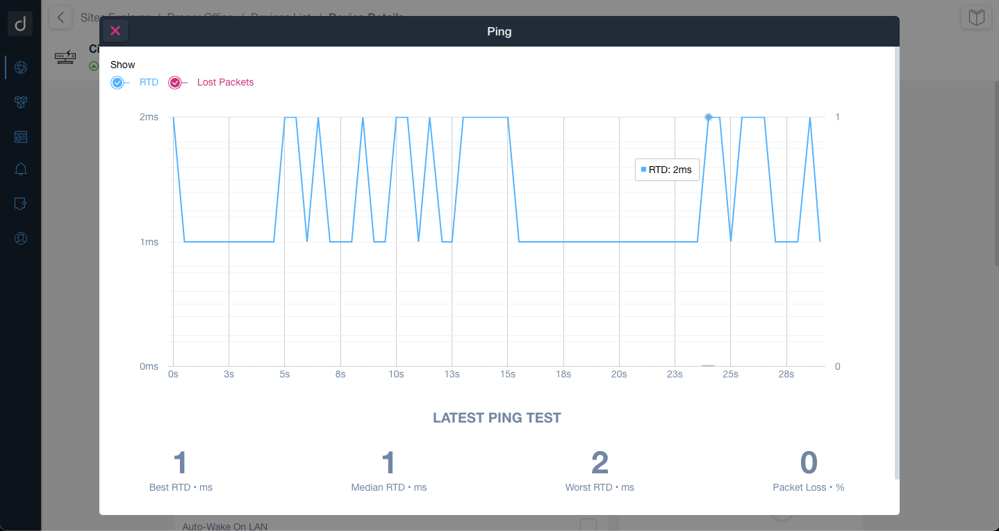 Latest Ping Test