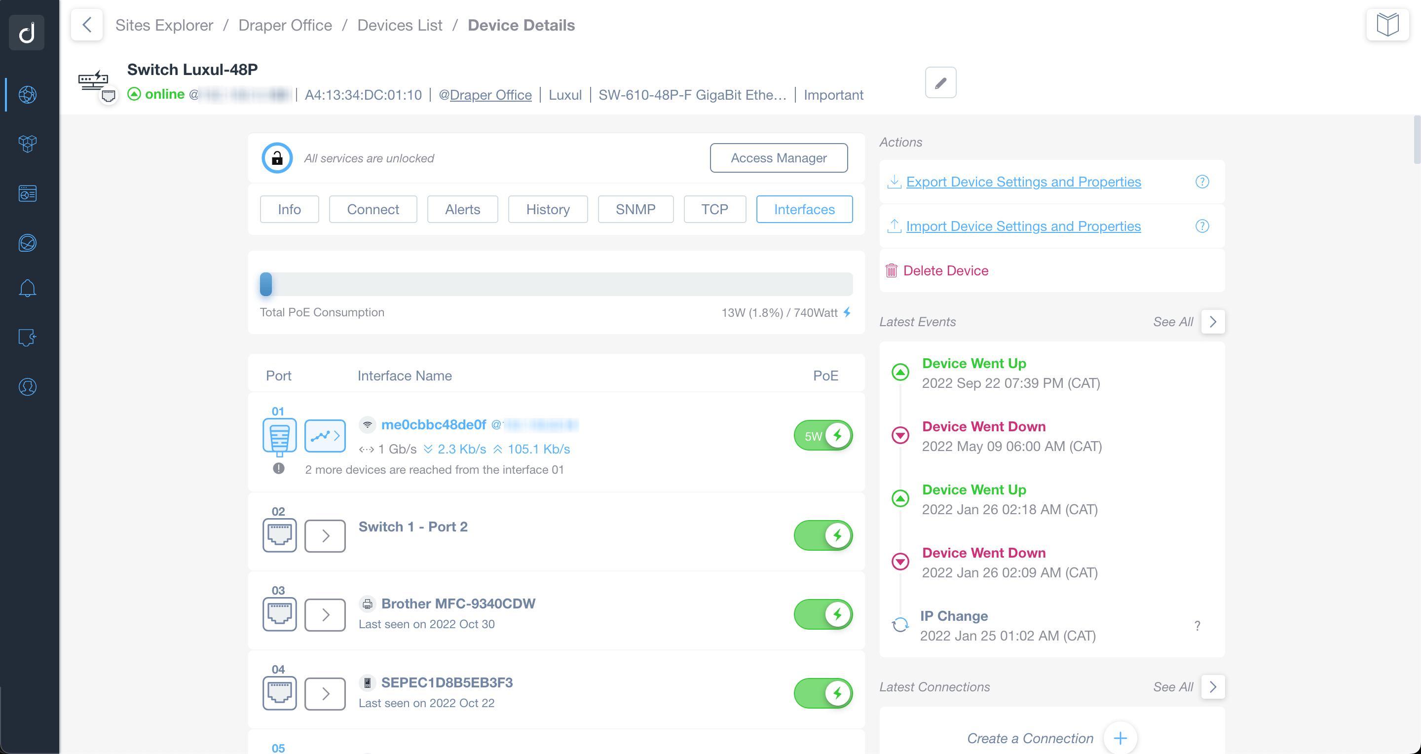 Internet Speed Test interface