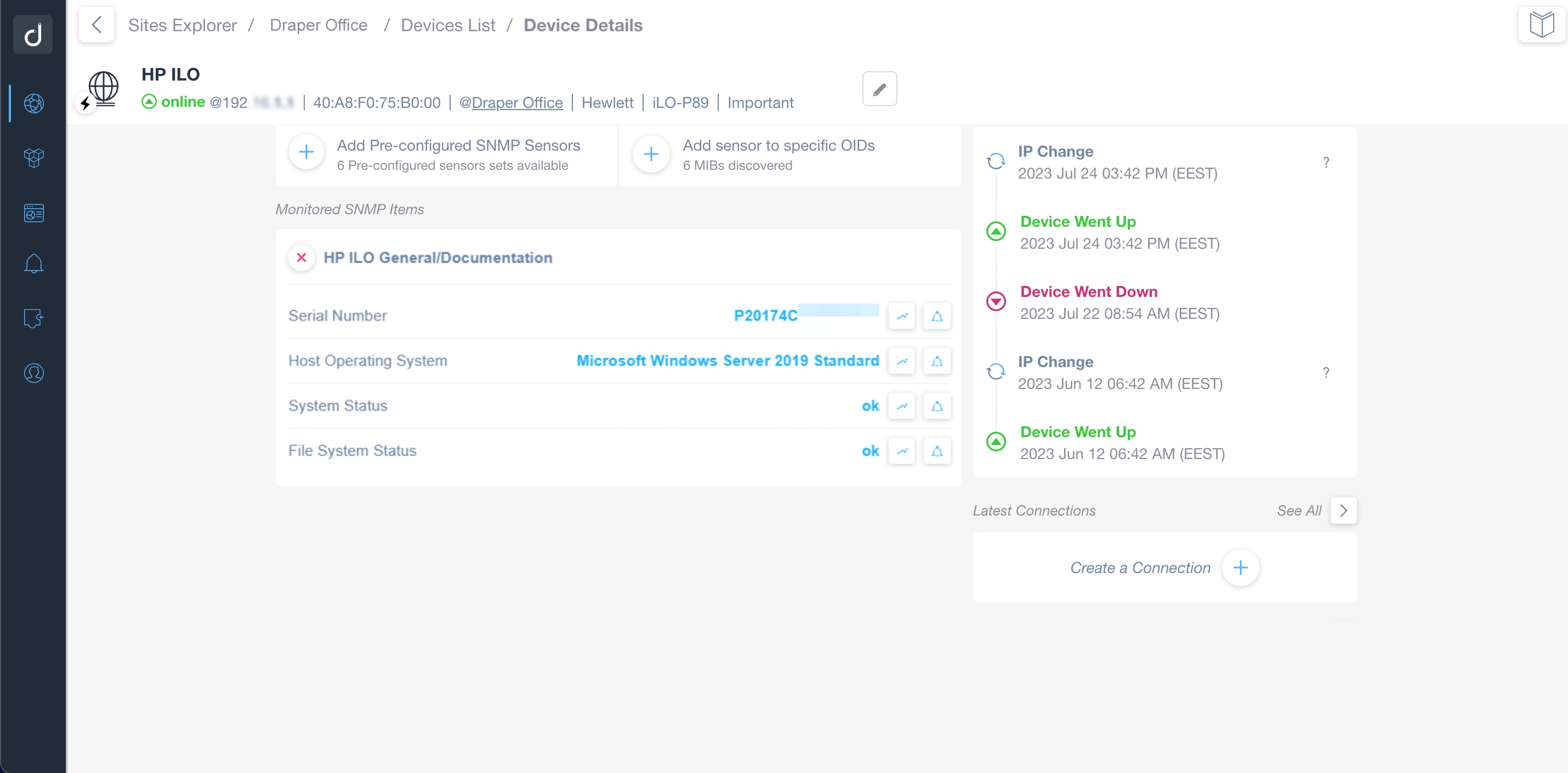 HPE iLO General Documentation SNMP Template