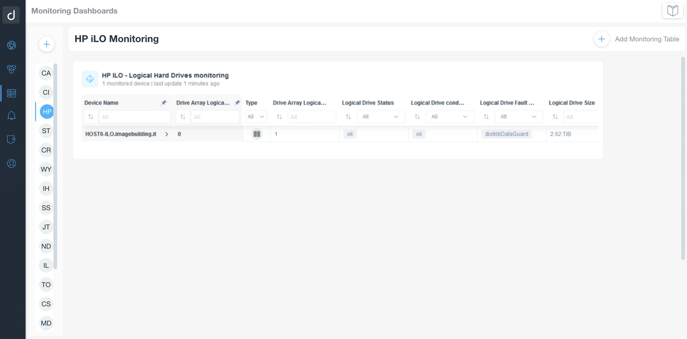 HPE iLO pre-configured Logical Hard Drives SNMP Template 2