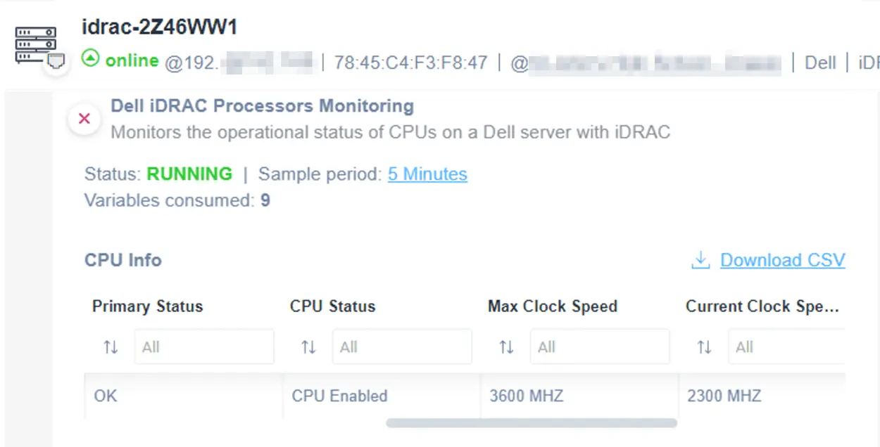 Processors Monitoring 2