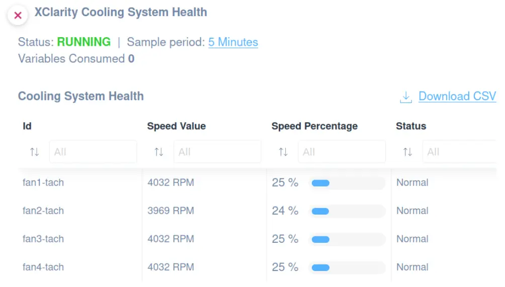 Lenovo XClarity Cooling System Health