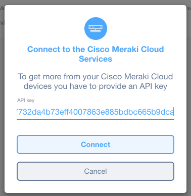 Integration with Cisco Meraki Cloud services