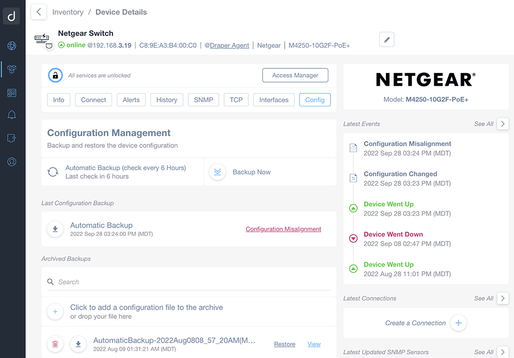 NETGEAR Switch Configuration Management