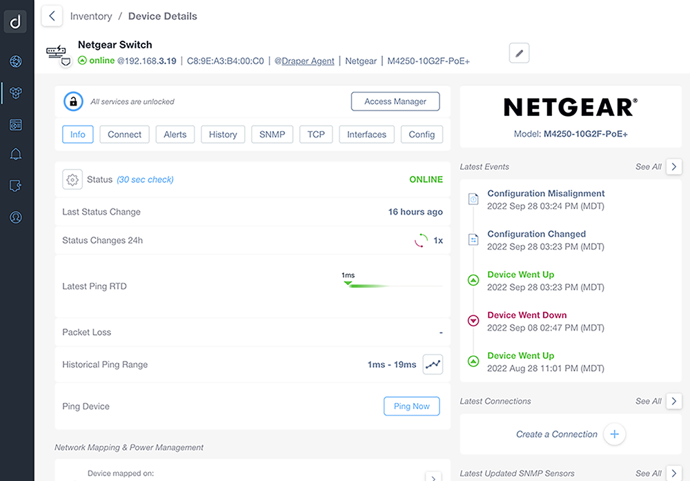 NETGEAR Switch Info