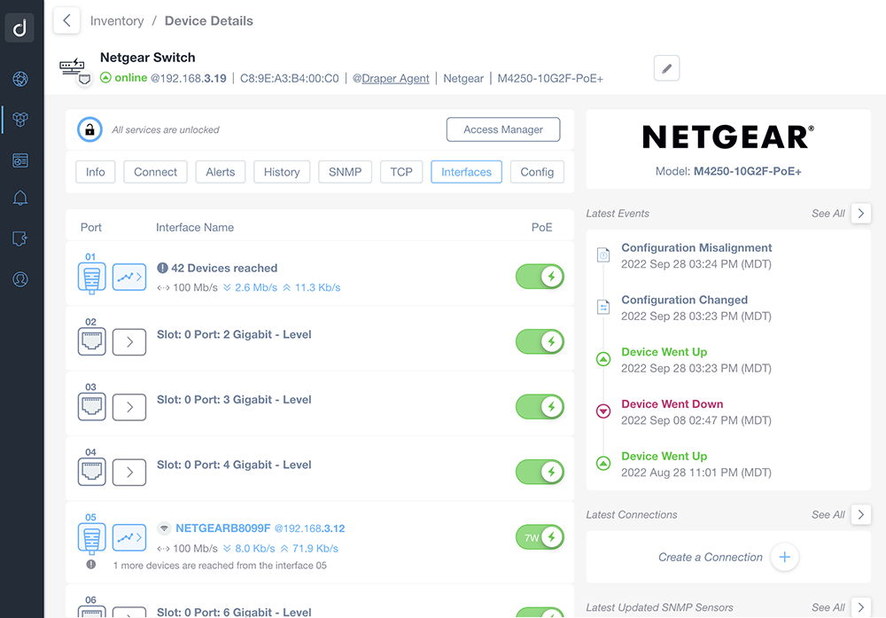 NETGEAR Switch Interfaces