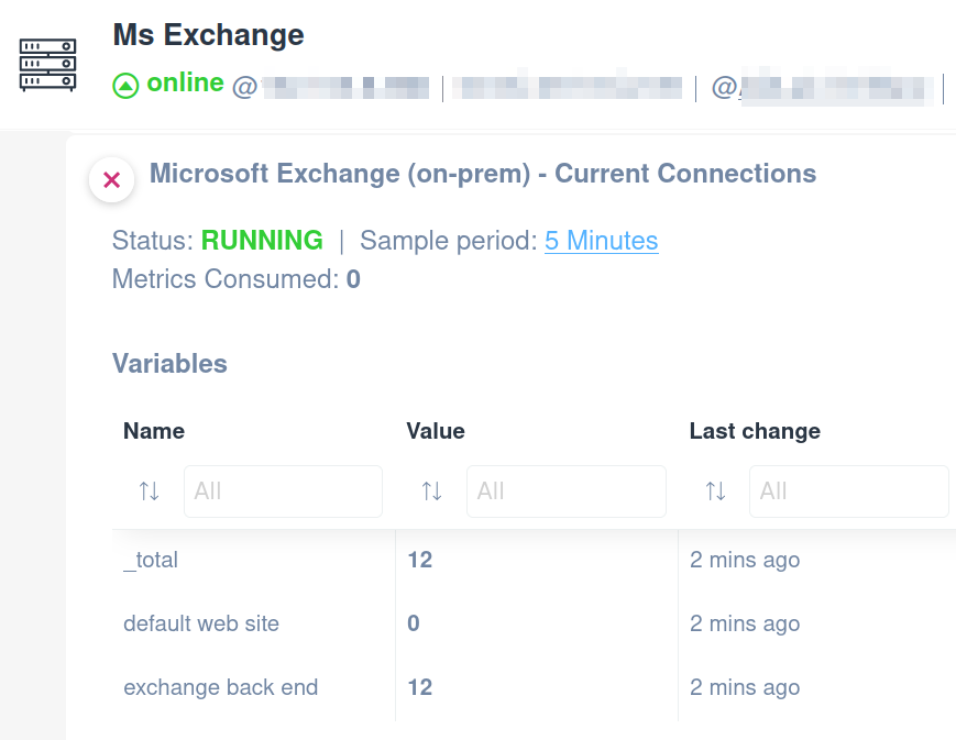  Microsoft Exchange Current Connections