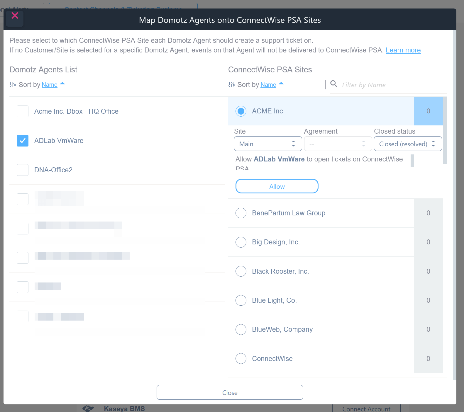 ConnectWise PSA becomes a Contact Channel for Shared Alerts