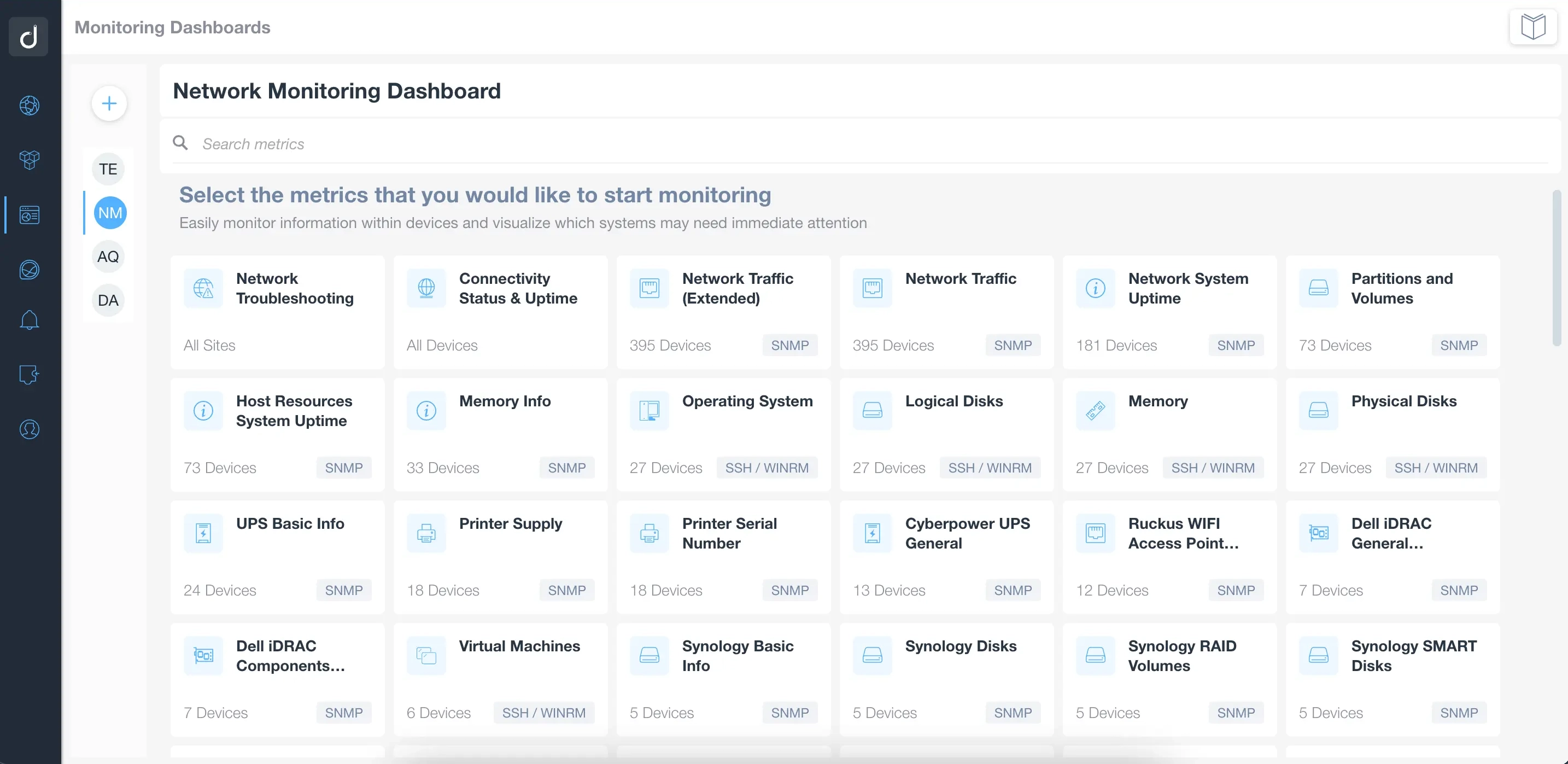 Customizable Monitoring Dashboards