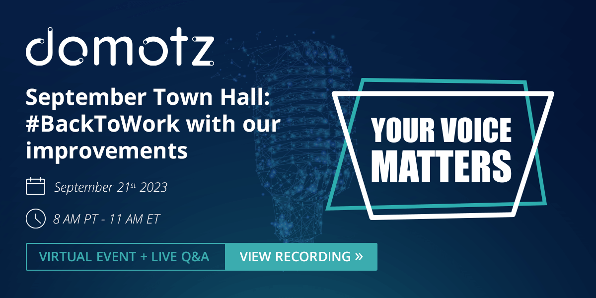 Domotz Webinar Town Hall 21st September 2023