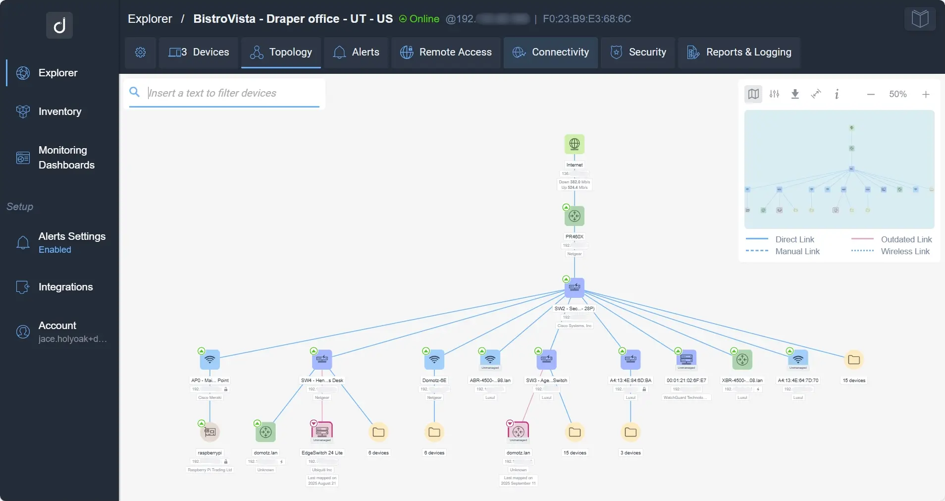 Portal Webapp Agent Network Topology